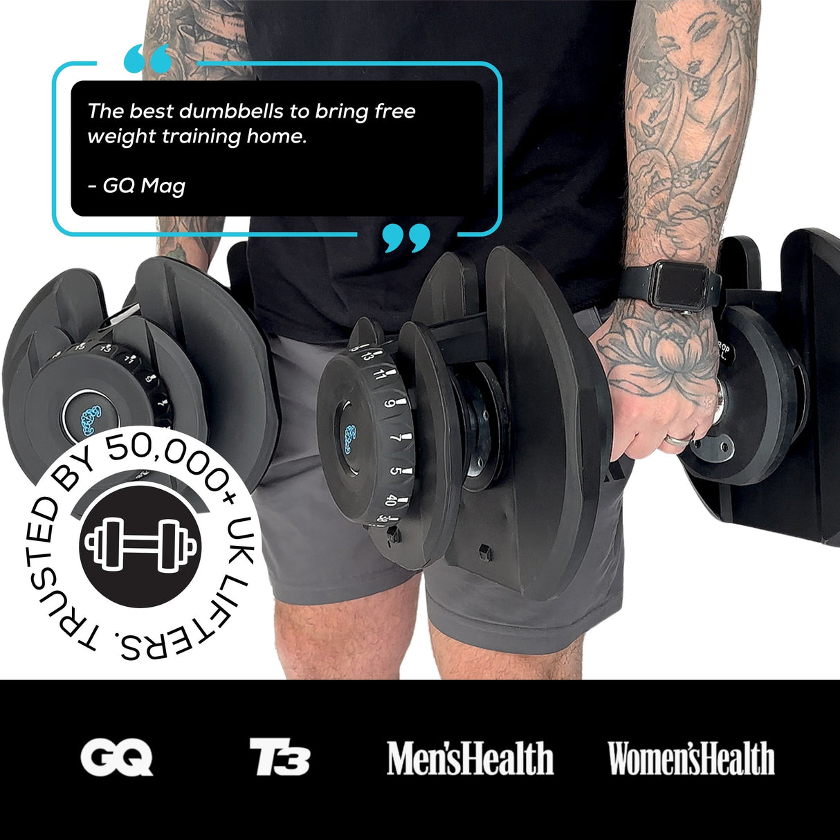 SmartBells® 40kg Adjustable Dumbbells