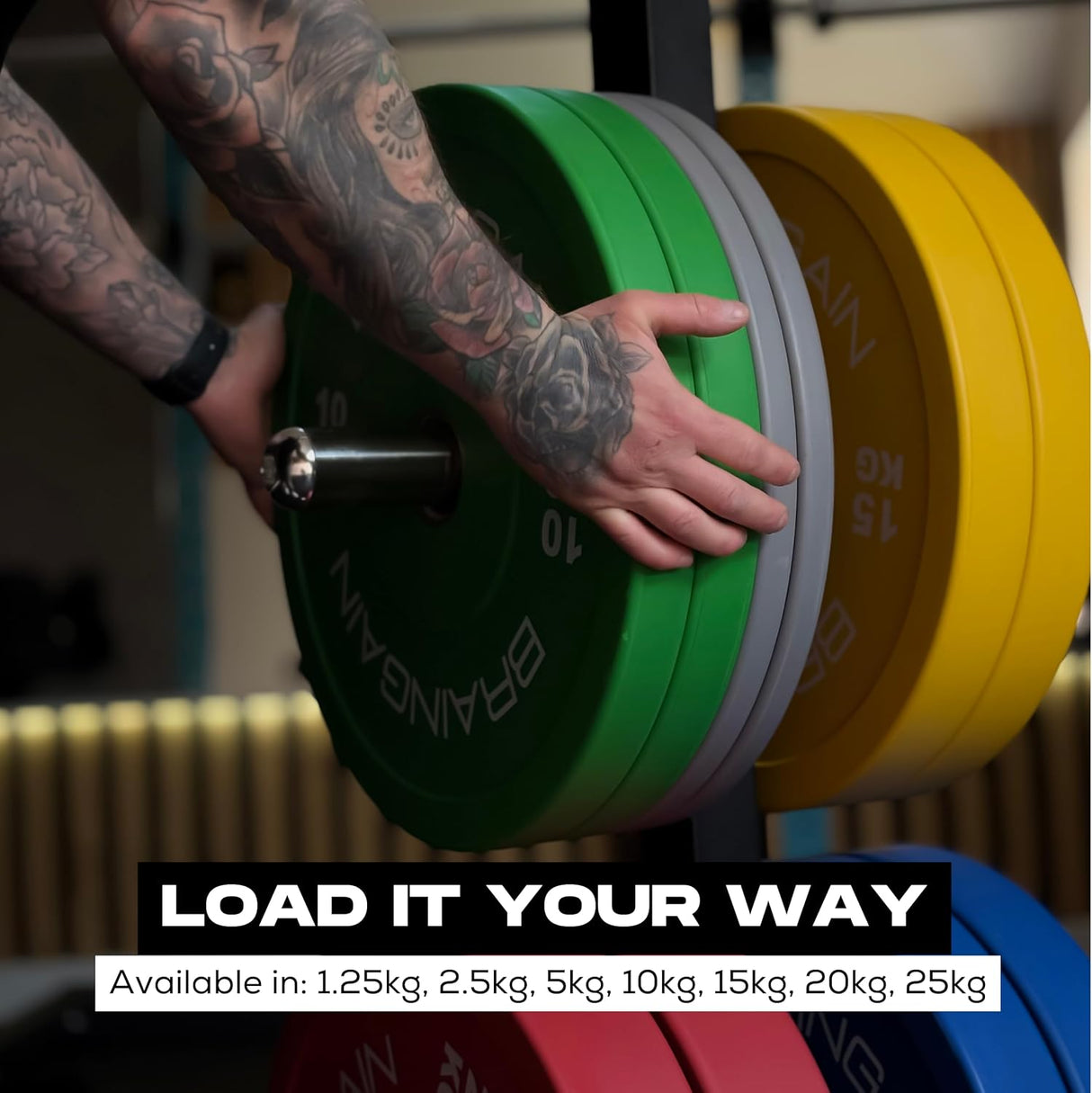 Coloured HD Bumper Weight Rubber Plates - 5kg to 25kg