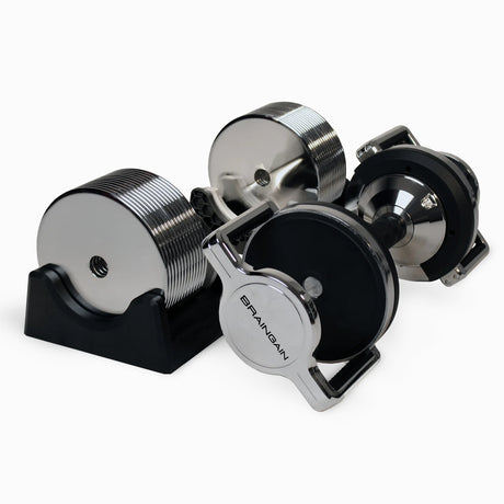 32kg CHROME Adjustable Dumbbell (Pair) - 1kg Increment