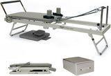 Foldable Reformer Pilates Machine - Midnight Black / Cloud Grey