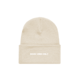 Almond BRAINGAIN GOOD VIBES ONLY BEANIE (2nd)